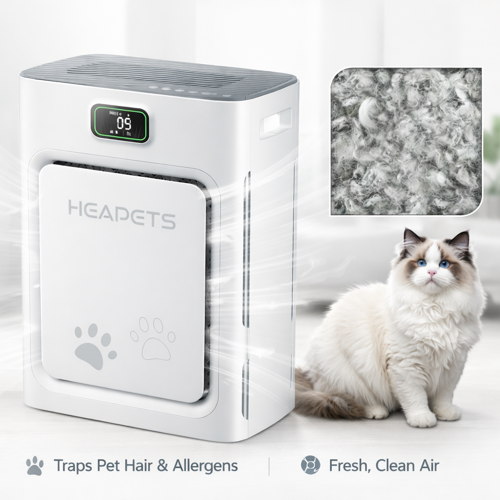 HEAPETS by OLECON™ - Smart Pet Air Purifier & Vacuum